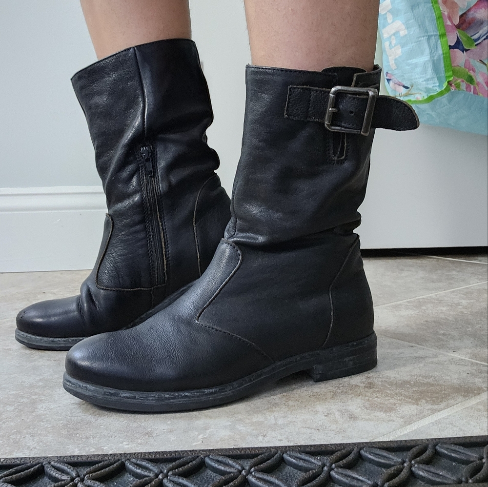 Clark's Leather Moto Boots